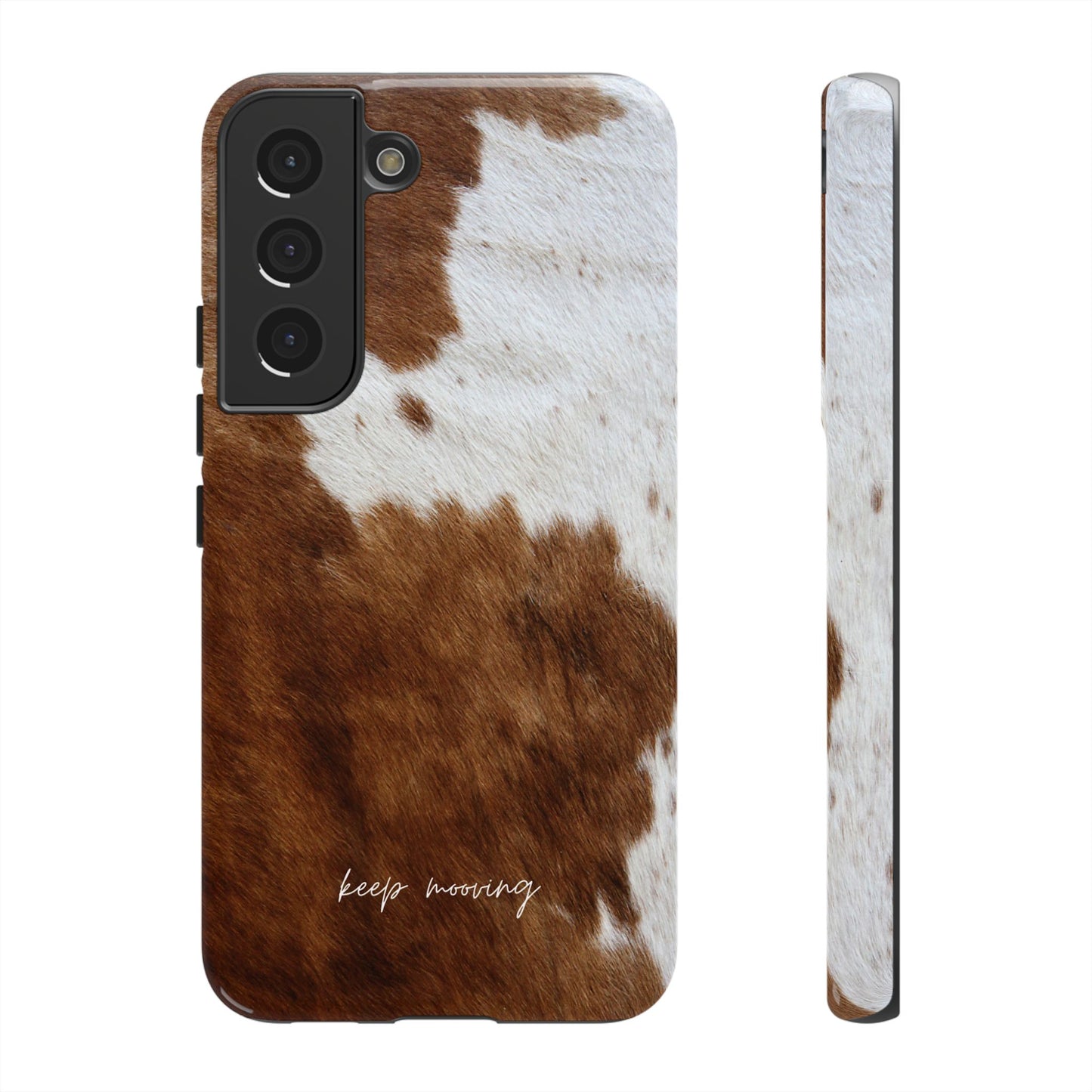 Keep Mooving Cow Print Protective Phone Case