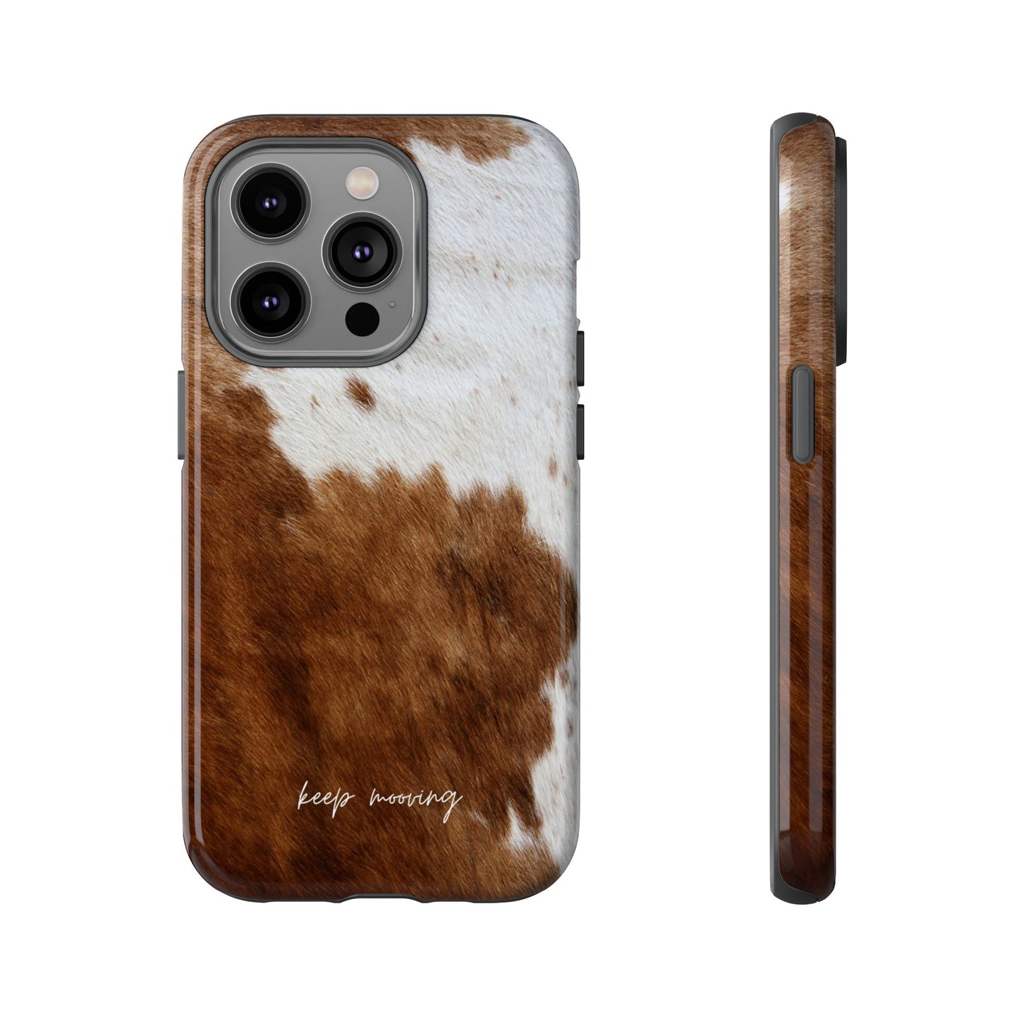 Keep Mooving Cow Print Protective Phone Case
