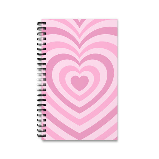 Bubblegum Heart Spiral Notebook