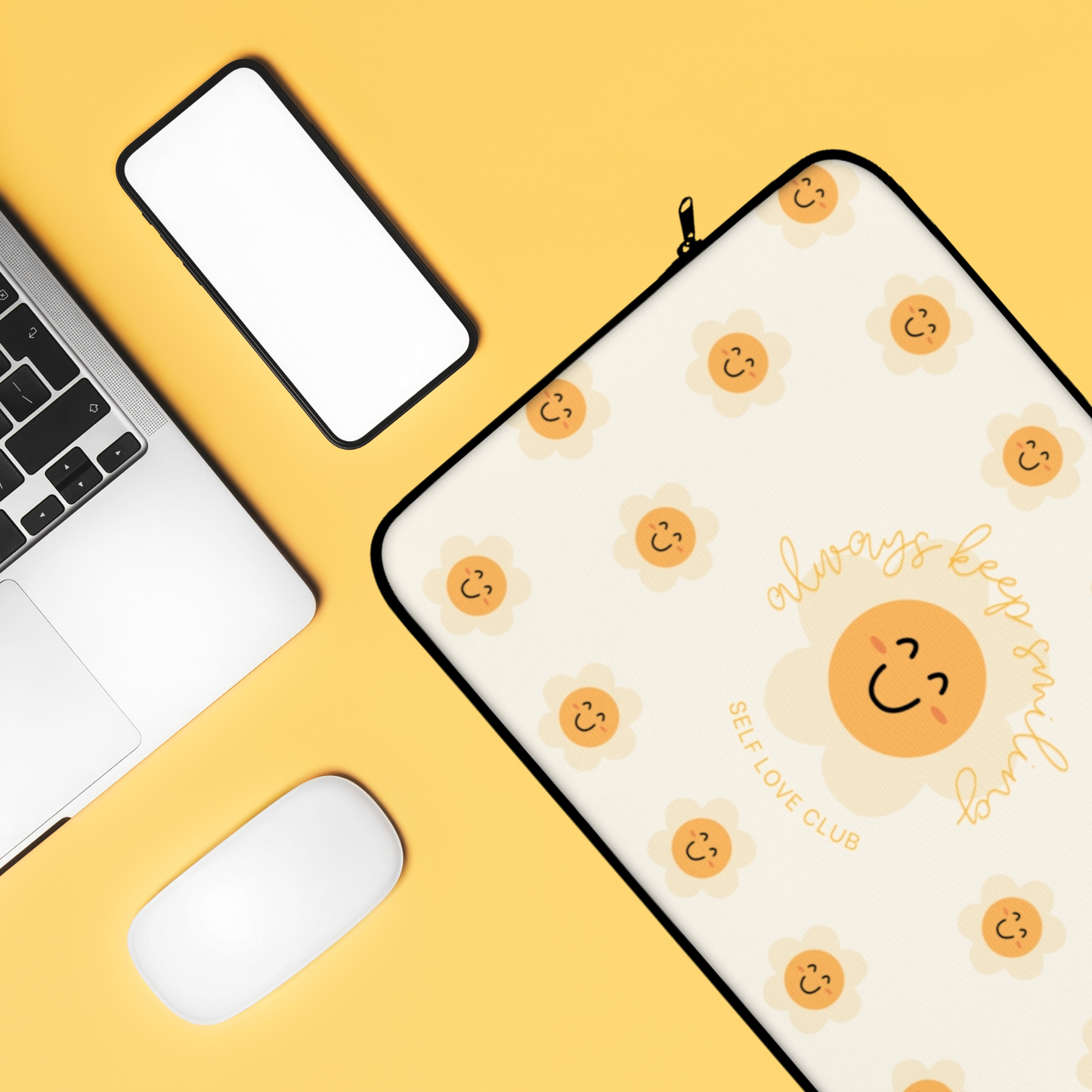 Always Keep Smiling Laptop and Tablet Sleeve