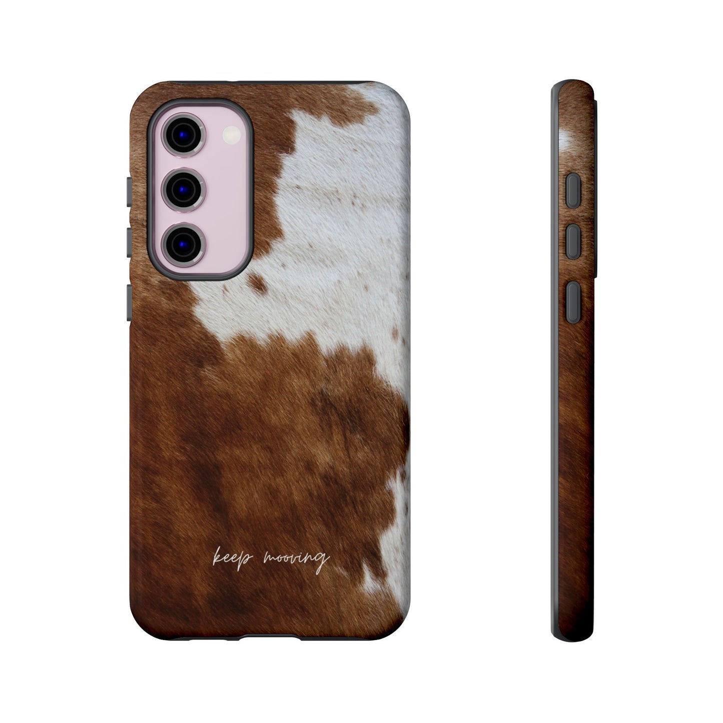 Keep Mooving Cow Print Protective Phone Case