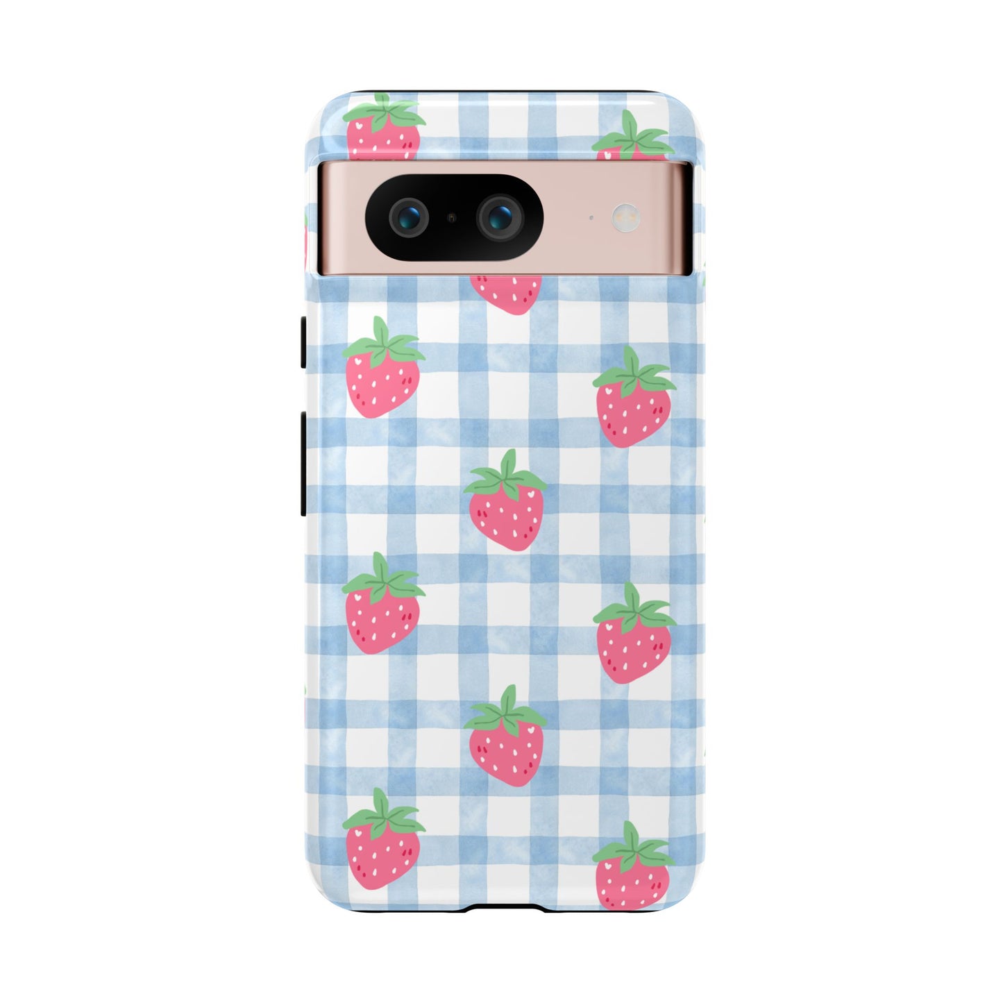 Strawberry Gingham Protective Phone Case