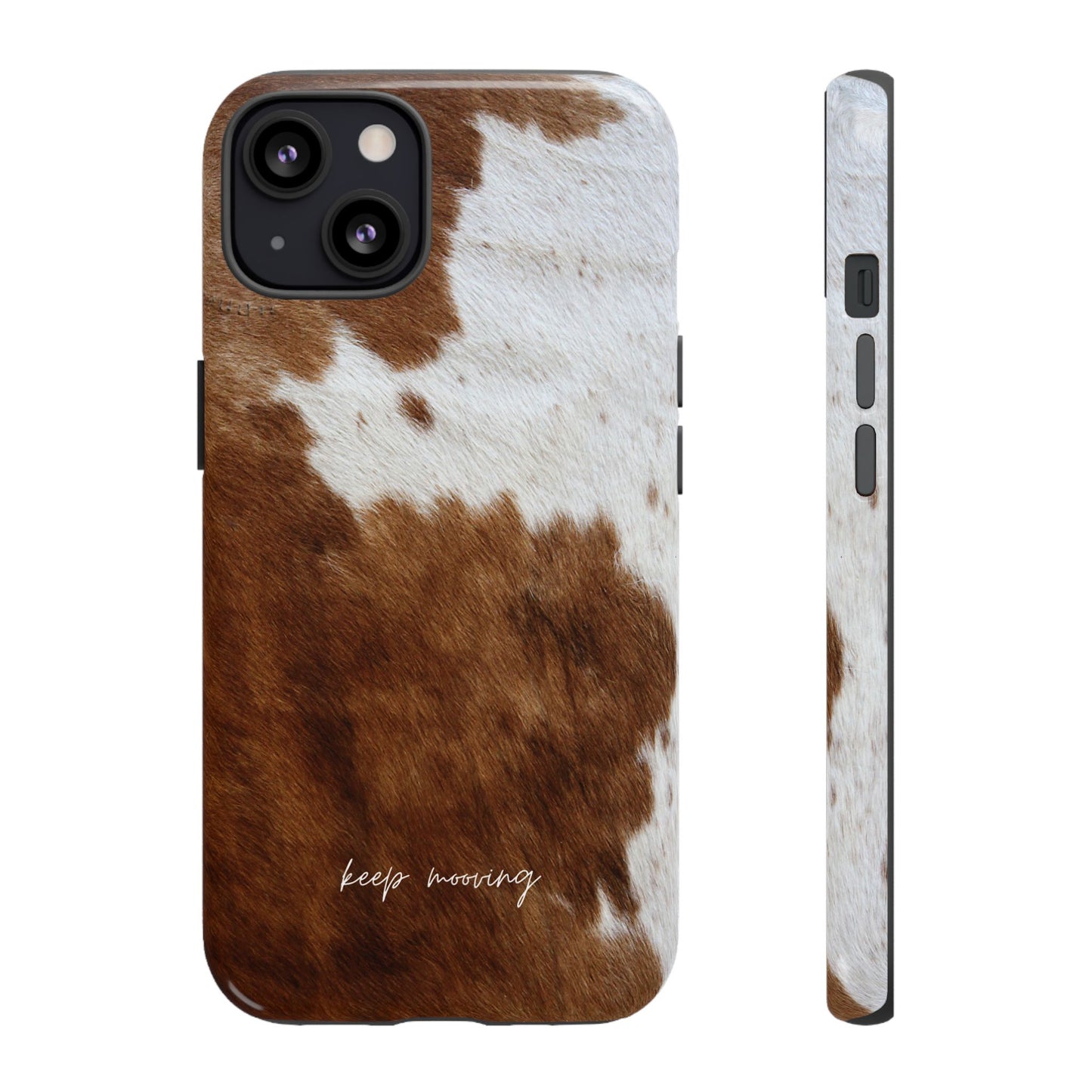 Keep Mooving Cow Print Protective Phone Case
