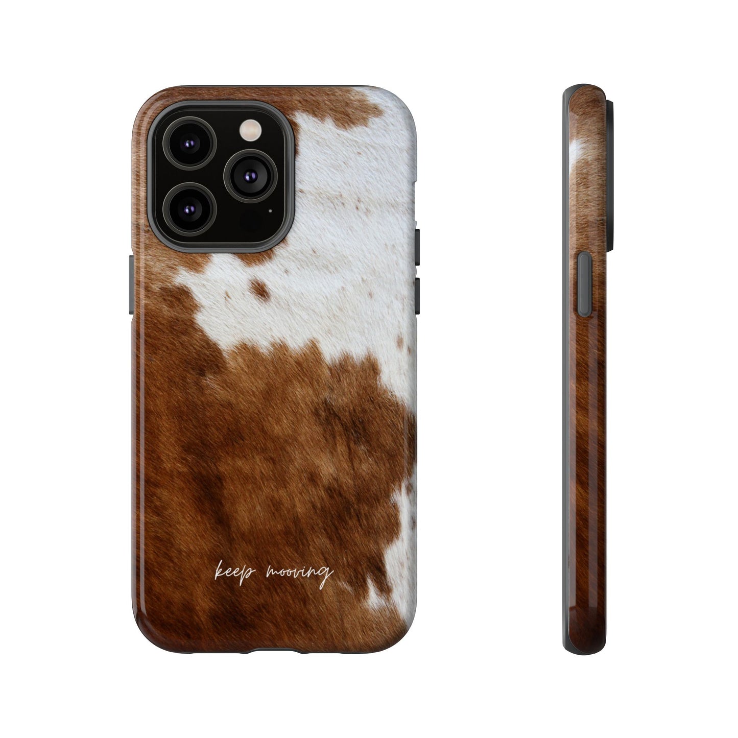 Keep Mooving Cow Print Protective Phone Case