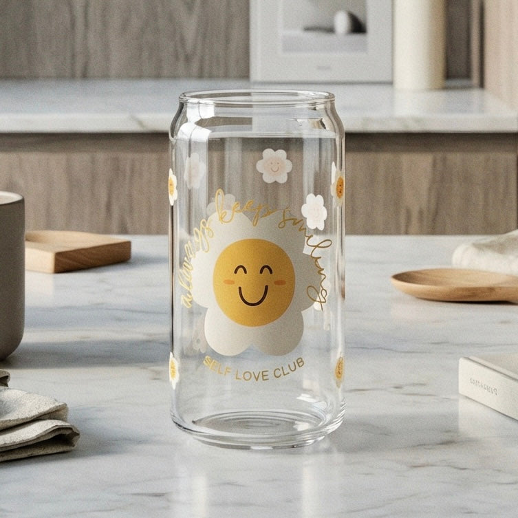 Always Keep Smiling Glass Tumbler